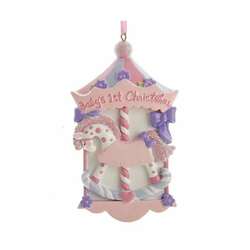 Item 107084 Baby's First Girl Rocking Carousel Horse Ornament
