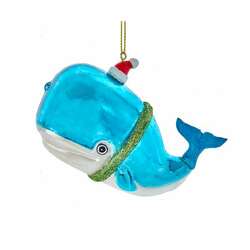 Item 107110 Glass Whale Ornament