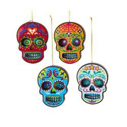 Item 107164 Day Of The Dead LED Skull Ornament