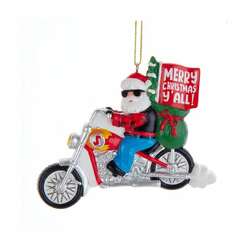 Item 107176 Santa On Motorcycle Ornament