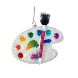 Item 107184 Water Color Palette And Paint Brush Ornament