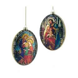 Thumbnail Holy Family Oval Disc Ornament