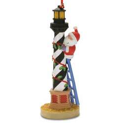 Item 108084 Santa Hatteras Lighthouse Ornament