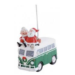 Item 108097 Retro Van With Santa & Mrs. Claus Ornament