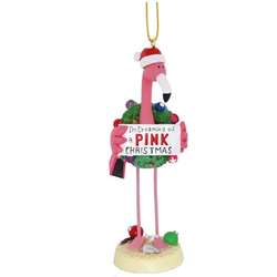 Item 108111 thumbnail I'm Dreaming Of A Pink Christmas Flamingo Ornament