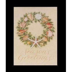 Item 108114 Shell Wreath Christmas Cards
