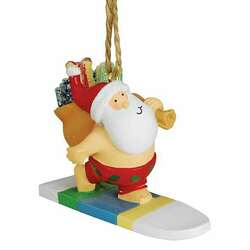 Item 108144 Santa Surfing Ornament