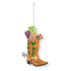 Item 108276 Ceramic Cowboy Boot Ornament