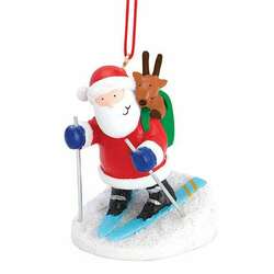Item 108399 Santa Skiing With Friend Ornament