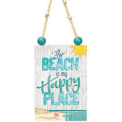 Item 108457 thumbnail The Beach Is My Happy Place Sign Ornament - Myrtle Beach