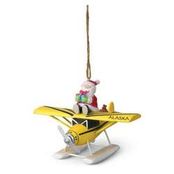 Item 108470 Santa On Float Plane Ornament - Outer Banks