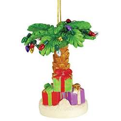 Item 108750 Light Up Palm Tree With Gifts Ornament - Myrtle Beach