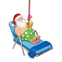 Item 108771 Santa In Lounge Chair Ornament - Myrtle Beach
