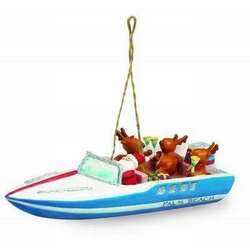 Item 108846 Ss Party Boat Ornament - Outer Banks