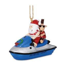 Item 108873 thumbnail Santa/Reindeer Jet Ski Ornament - Outer Banks