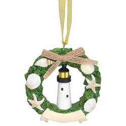 Item 108884 thumbnail Lighthouse In Wreath Ornament