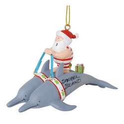 Thumbnail Santa Riding Dolphins Ornament - Outer Banks