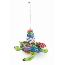 Item 108976 Sea Turtle With Gifts Ornament - Myrtle Beach