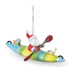 Item 108985 Santa On Kayak Ornament