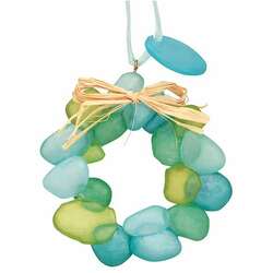 Item 109019 Sea Glass Wreath Ornament - Outer Banks