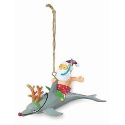 Item 109023 Myrtle Beach Santa Riding Dolphin Ornament