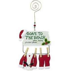 Item 109145 thumbnail Gone To Beach Santa Ornament - Outer Banks