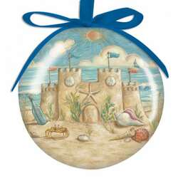 Item 109189 Myrtle Beach Sand Castle Ball Ornament