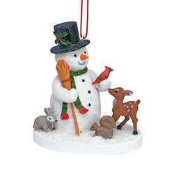 Item 109478 Snowman With Forest Animals Ornament