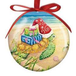 Item 109491 Sea Turtle Ball Ornament - Outer Banks