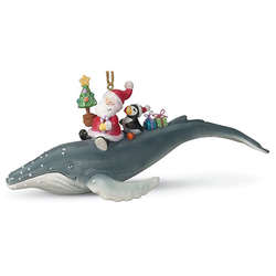 Item 109923 Santa Riding Humpback Ornament