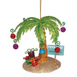 Item 109978 Glittered Palm Ornament