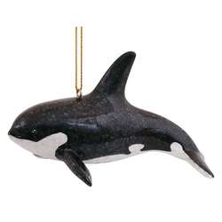 Item 109995 Hi-gloss Orca Ornament