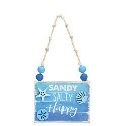 Item 110044 thumbnail Sandy Salty Happy Sign Ornament - Myrtle Beach