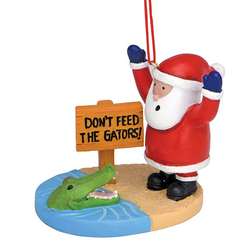 Item 110053 Don't Feed Gators Santa Ornament - Myrtle Beach