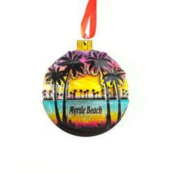 Item 118465 thumbnail Palm Sunset Ornament - Myrtle Beach