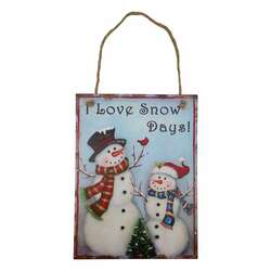 Item 122054 thumbnail Love Snow Days Snowman Wood Sign