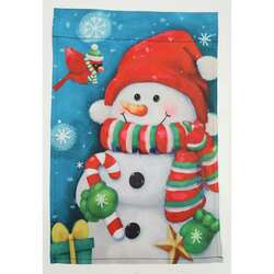 Item 122091 Snowman With Red Hat Flag