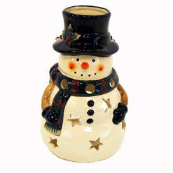 Item 127065 Small Snowman With Stars Lantern