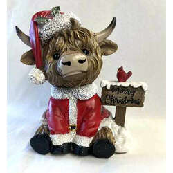 Item 127066 thumbnail Christmas Santa Highland Cow