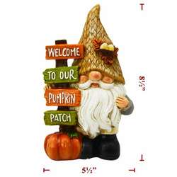 Item 127124 Fall Poly Gnome With Sign
