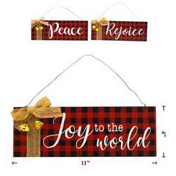 Item 127143 Christmas Peace/Rejoice/Joy Hanger