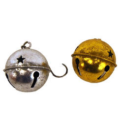 Item 127328 Silver/Gold Jingle Bell Ornament
