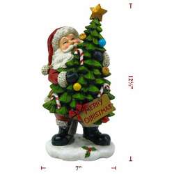Item 127373 thumbnail Christmas Santa Holding Tree