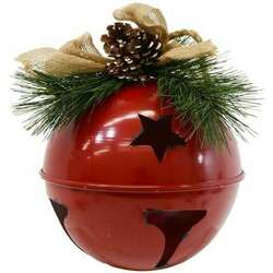 Item 127377 Red Metal Christmas Bell