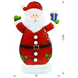 Item 127484 thumbnail Metal Santa On Base