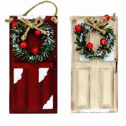 Item 127713 Christmas Door With Wreath Ornament