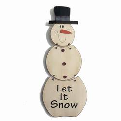Item 127723 Let It Snow Snowman Wall Hanging