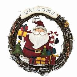 Item 128133 Santa In Welcome Wreath