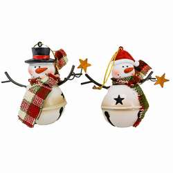Item 128218 Snowman On Bell Ornament