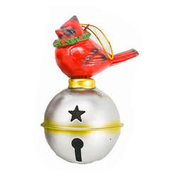 Item 128219 Cardinal On Bell Ornament
